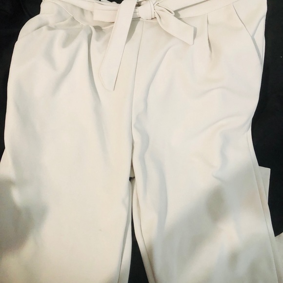 Classy paper bag waist dress pants. High rise. - Picture 2 of 5